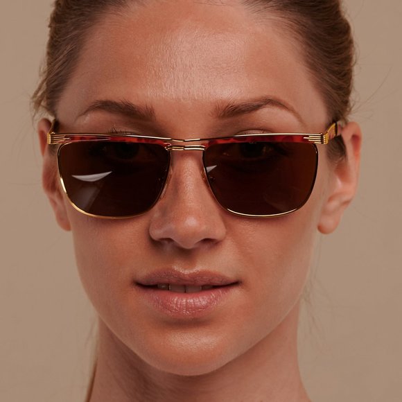 Rectangular vintage sunglasses by Tullio Abbate